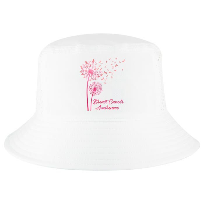 Breast Cancer Awareness Dandelion Pink Ribbon Cool Comfort Performance Bucket Hat