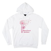 Breast Cancer Awareness Dandelion Pink Ribbon Hoodie