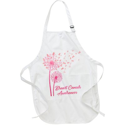 Breast Cancer Awareness Dandelion Pink Ribbon Apron