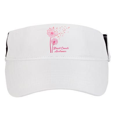 Breast Cancer Awareness Dandelion Pink Ribbon Adult Drive Performance Visor