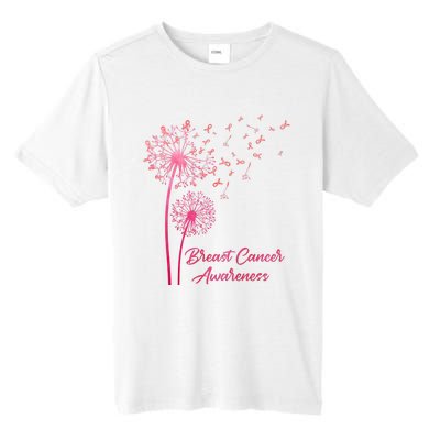 Breast Cancer Awareness Dandelion Pink Ribbon Tall Fusion ChromaSoft Performance T-Shirt