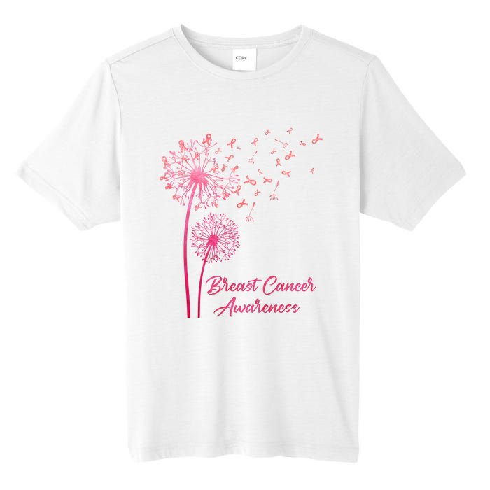 Breast Cancer Awareness Dandelion Pink Ribbon Tall Fusion ChromaSoft Performance T-Shirt