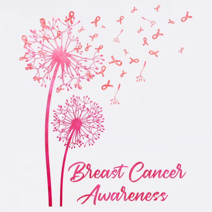 Breast Cancer Awareness Dandelion Pink Ribbon Mug