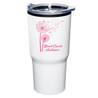 Breast Cancer Awareness Dandelion Pink Ribbon Tumbler