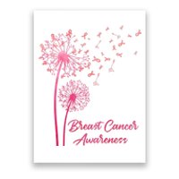 Breast Cancer Awareness Dandelion Pink Ribbon Poster