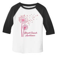 Breast Cancer Awareness Dandelion Pink Ribbon Toddler Fine Jersey T-Shirt