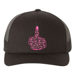 Breast Cancer Awareness FCK Breast Cancer Finger Yupoong Adult 5-Panel Trucker Hat