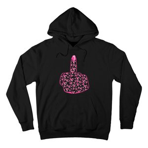 Breast Cancer Awareness FCK Breast Cancer Finger Hoodie