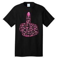 Breast Cancer Awareness FCK Breast Cancer Finger Tall T-Shirt