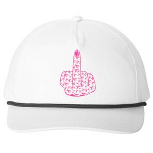 Breast Cancer Awareness FCK Breast Cancer Finger Snapback Five-Panel Rope Hat