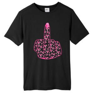 Breast Cancer Awareness FCK Breast Cancer Finger Tall Fusion ChromaSoft Performance T-Shirt