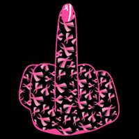 Breast Cancer Awareness FCK Breast Cancer Finger Flat Bill Trucker Hat
