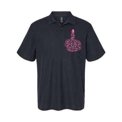 Breast Cancer Awareness FCK Breast Cancer Finger Softstyle Adult Sport Polo