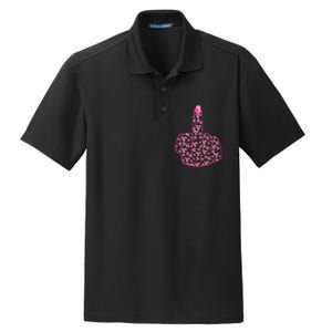 Breast Cancer Awareness FCK Breast Cancer Finger Dry Zone Grid Polo