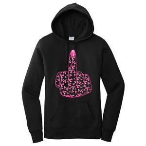 Breast Cancer Awareness FCK Breast Cancer Finger Women's Pullover Hoodie