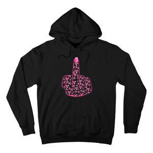 Breast Cancer Awareness FCK Breast Cancer Finger Tall Hoodie