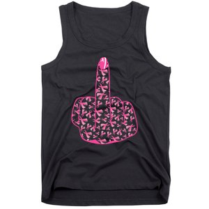 Breast Cancer Awareness FCK Breast Cancer Finger Tank Top