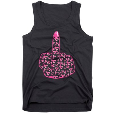 Breast Cancer Awareness FCK Breast Cancer Finger Tank Top