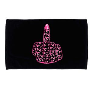 Breast Cancer Awareness FCK Breast Cancer Finger Microfiber Hand Towel