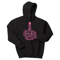 Breast Cancer Awareness FCK Breast Cancer Finger Kids Hoodie