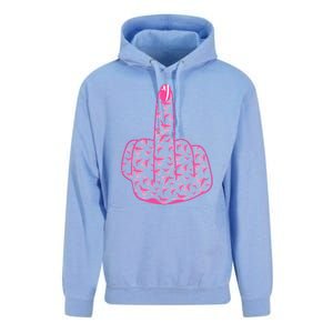 Breast Cancer Awareness FCK Breast Cancer Finger Unisex Surf Hoodie