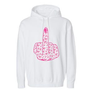 Breast Cancer Awareness FCK Breast Cancer Finger Garment-Dyed Fleece Hoodie