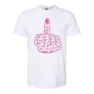 Breast Cancer Awareness FCK Breast Cancer Finger Softstyle CVC T-Shirt