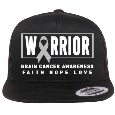 Brain Cancer Awareness Gift Funny Gift Brain Cancer Warrior Cool Gift Flatbill Hat