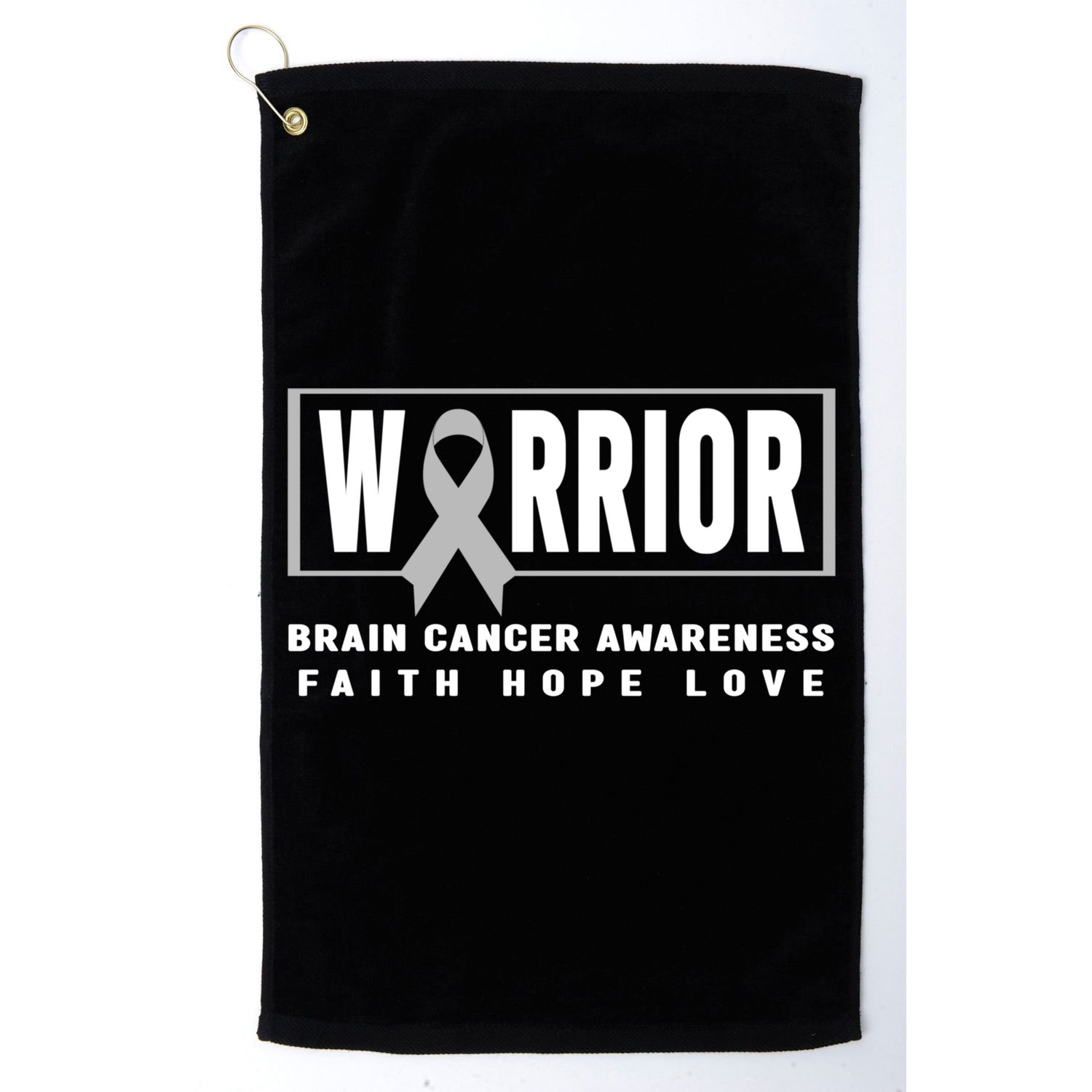 Brain Cancer Awareness Gift Funny Gift Brain Cancer Warrior Cool Gift Golf Towel