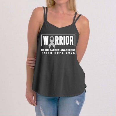 Brain Cancer Awareness Gift Funny Gift Brain Cancer Warrior Cool Gift Women's Strappy Tank
