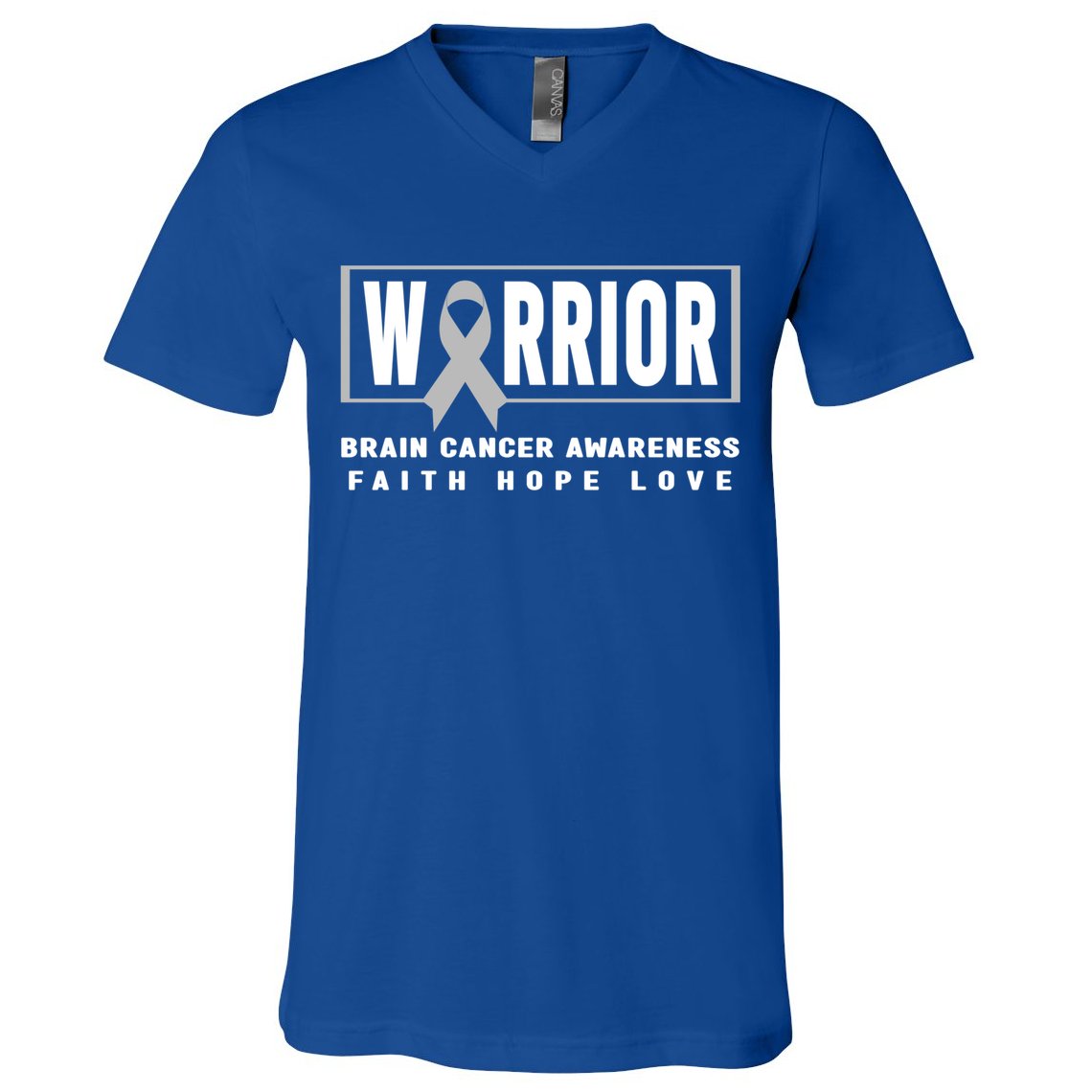 Brain Cancer Awareness Gift Funny Gift Brain Cancer Warrior Cool Gift V-Neck T-Shirt