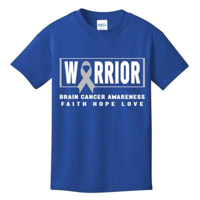 Brain Cancer Awareness Gift Funny Gift Brain Cancer Warrior Cool Gift Kids T-Shirt