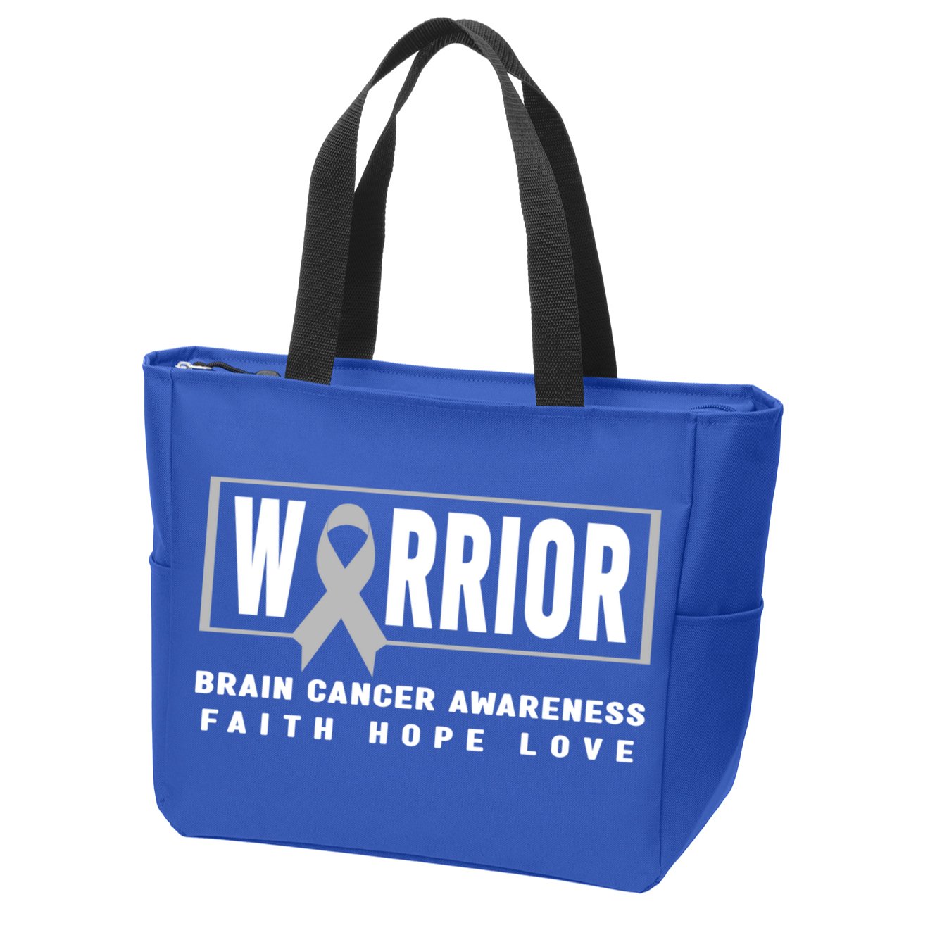 Brain Cancer Awareness Gift Funny Gift Brain Cancer Warrior Cool Gift Zip Tote Bag