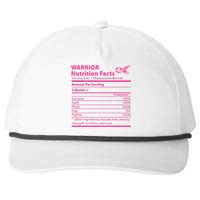 Breast Cancer Awareness Warrior Nutrition Facts Faith Hope Snapback Five-Panel Rope Hat