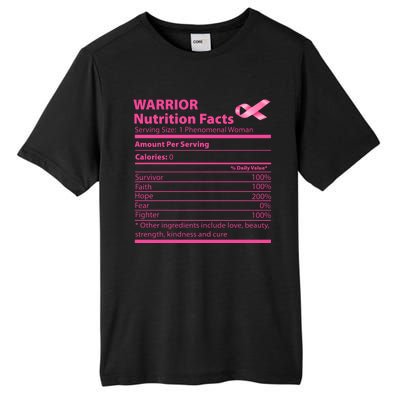 Breast Cancer Awareness Warrior Nutrition Facts Faith Hope Tall Fusion ChromaSoft Performance T-Shirt