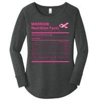 Breast Cancer Awareness Warrior Nutrition Facts Faith Hope Women's Perfect Tri Tunic Long Sleeve Shirt