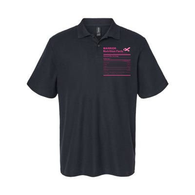 Breast Cancer Awareness Warrior Nutrition Facts Faith Hope Softstyle Adult Sport Polo