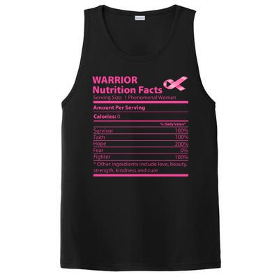 Breast Cancer Awareness Warrior Nutrition Facts Faith Hope PosiCharge Competitor Tank