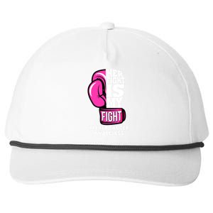 Breast Cancer Awareness Her Fight Is My Fight Boxing Glove Snapback Five-Panel Rope Hat