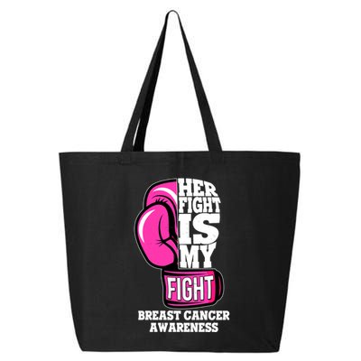 Breast Cancer Awareness Her Fight Is My Fight Boxing Glove 25L Jumbo Tote