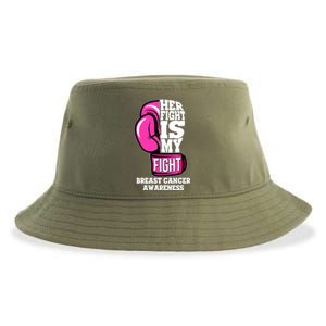 Breast Cancer Awareness Her Fight Is My Fight Boxing Glove Sustainable Bucket Hat