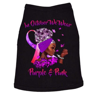 Breast Cancer And Domestic Violence Awareness Black Doggie Tank