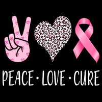 Breast Cancer Awareness Peace Love Cure Impact Tech Backpack