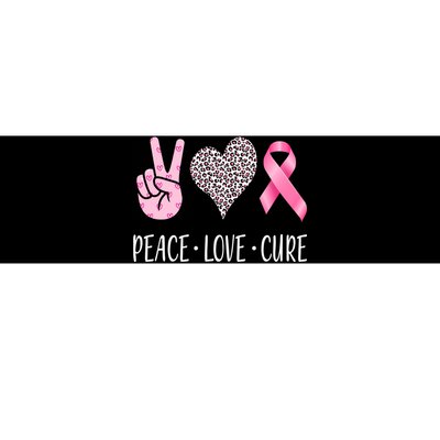 Breast Cancer Awareness Peace Love Cure Bumper Sticker