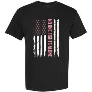 Breast Cancer Awareness Usa American Flag Garment-Dyed Heavyweight T-Shirt