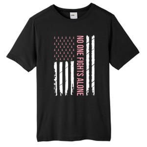 Breast Cancer Awareness Usa American Flag Tall Fusion ChromaSoft Performance T-Shirt