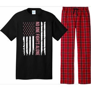 Breast Cancer Awareness Usa American Flag Pajama Set