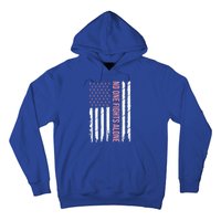 Breast Cancer Awareness Usa American Flag Hoodie