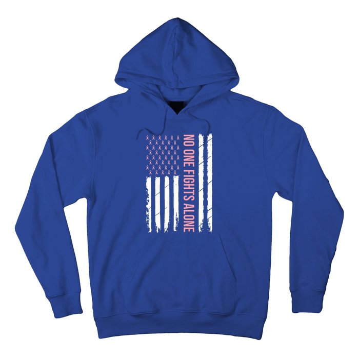 Breast Cancer Awareness Usa American Flag Hoodie