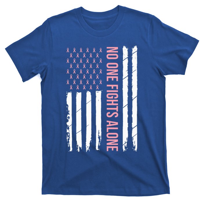 Breast Cancer Awareness Usa American Flag T-Shirt